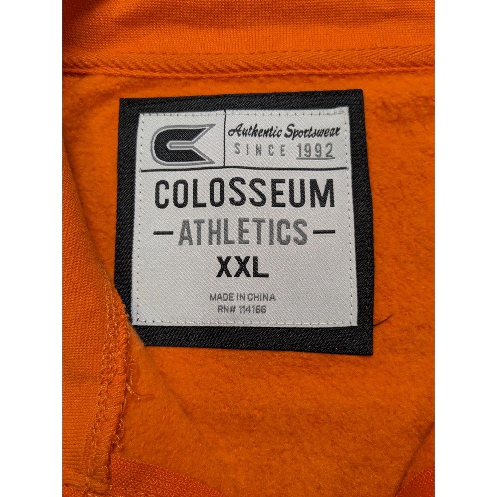 Auburn Tigers Pullover Mens 2XL XXL Orange Colosseum Sweatshirt Zip New Fleece - Picture 5 of 12